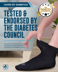 Cushioned sole detail of Doctor's Select diabetic socks offers comfortable support.