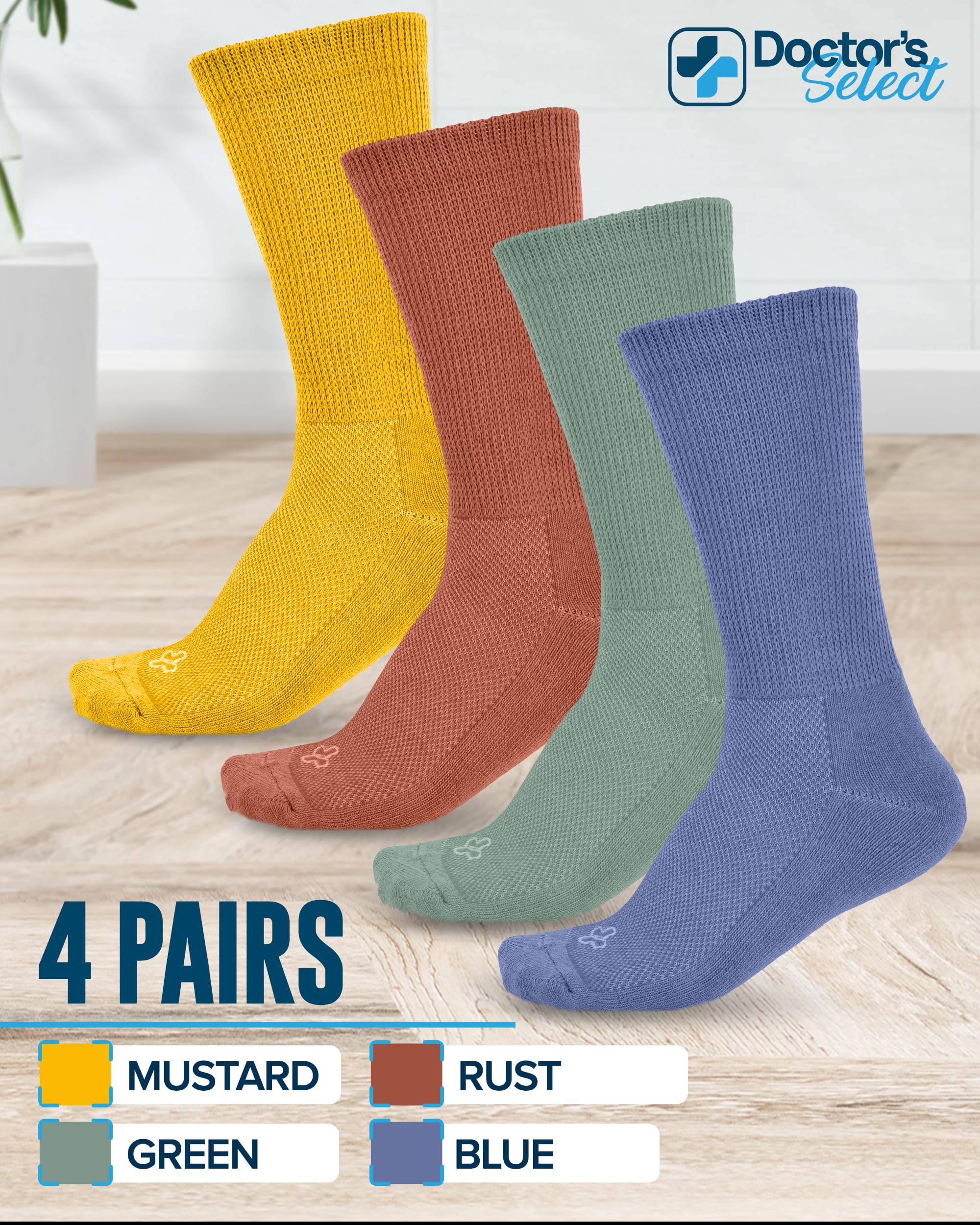 Doctor's Select cushioned soles support daily activities and gentle movement.