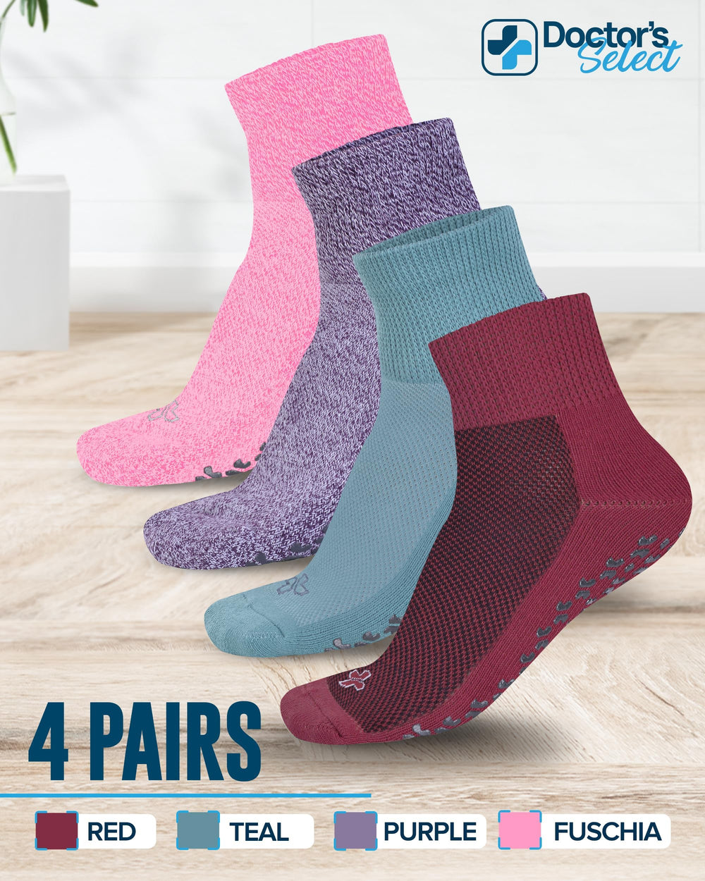 Doctor's Select socks endorsed by The Diabetes Council for mindful diabetic wear.