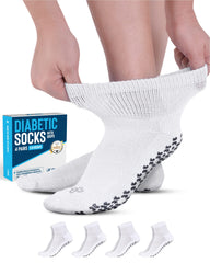 Doctor's Select diabetic socks with grips-loose-top offer secure fit and slip resistance.