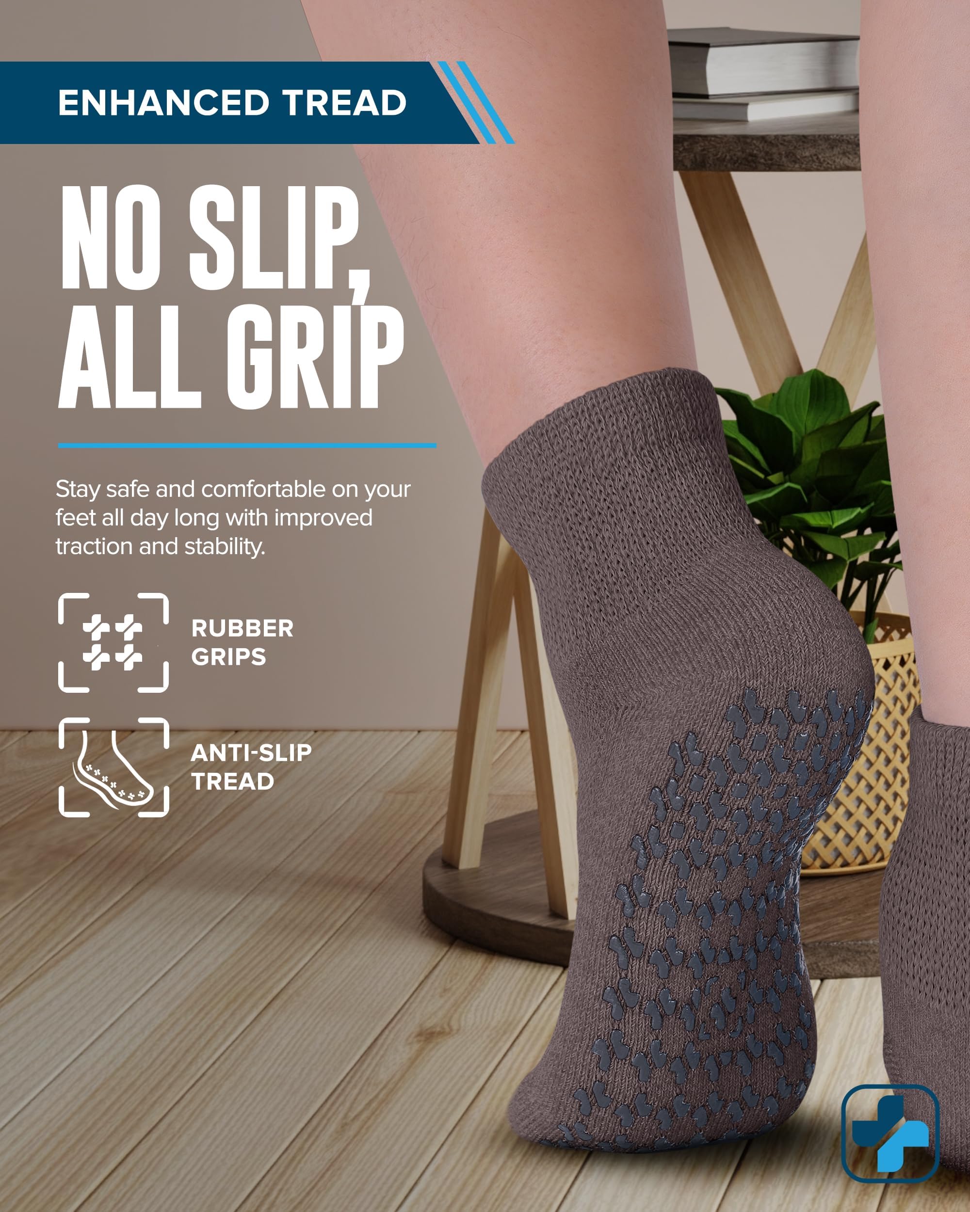 Loose top-band design on Doctor's Select diabetic socks easing pressure and preventing marks