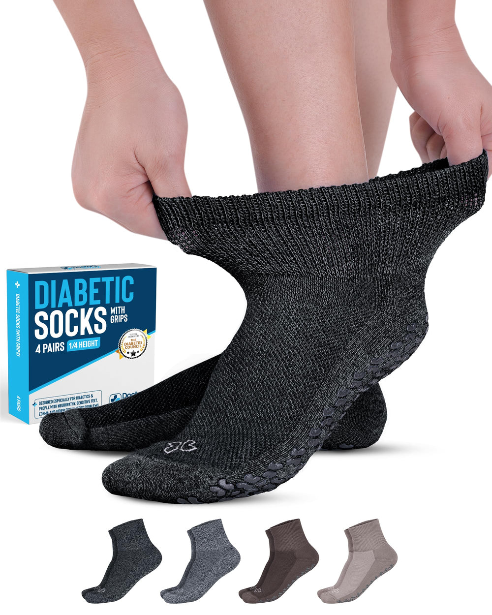 Doctor's Select diabetic socks pack of 4 pairs for everyday comfort and gentle fit