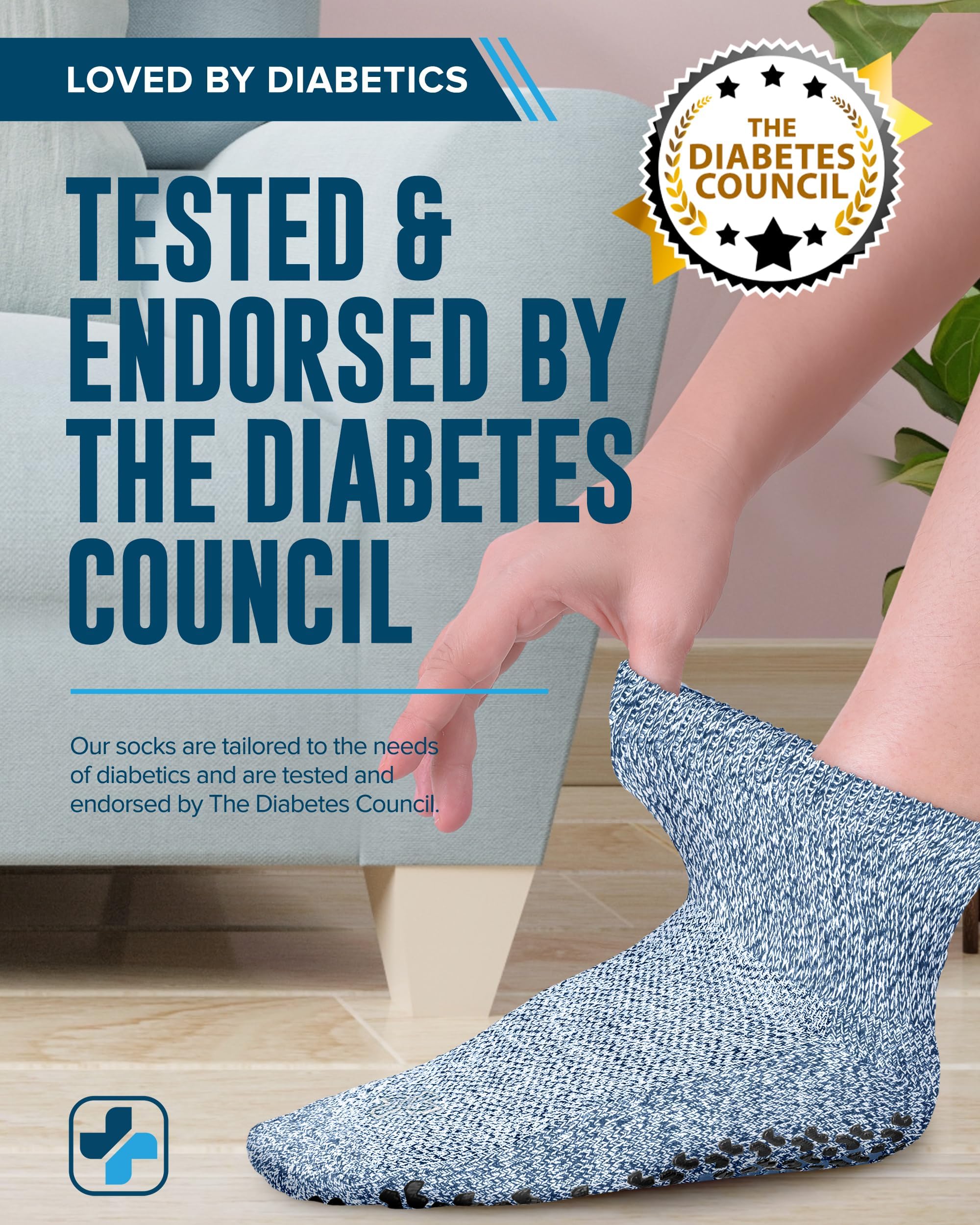 Skin-friendly fabric and breathable weave of Doctor's Select diabetic socks
