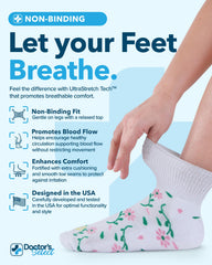 Doctor's Select diabetic socks with smooth toe seams prevent irritation.