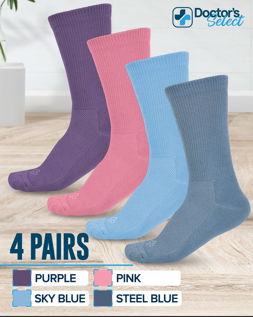Doctor's Select sole-cushion image emphasizes support for walking and standing.