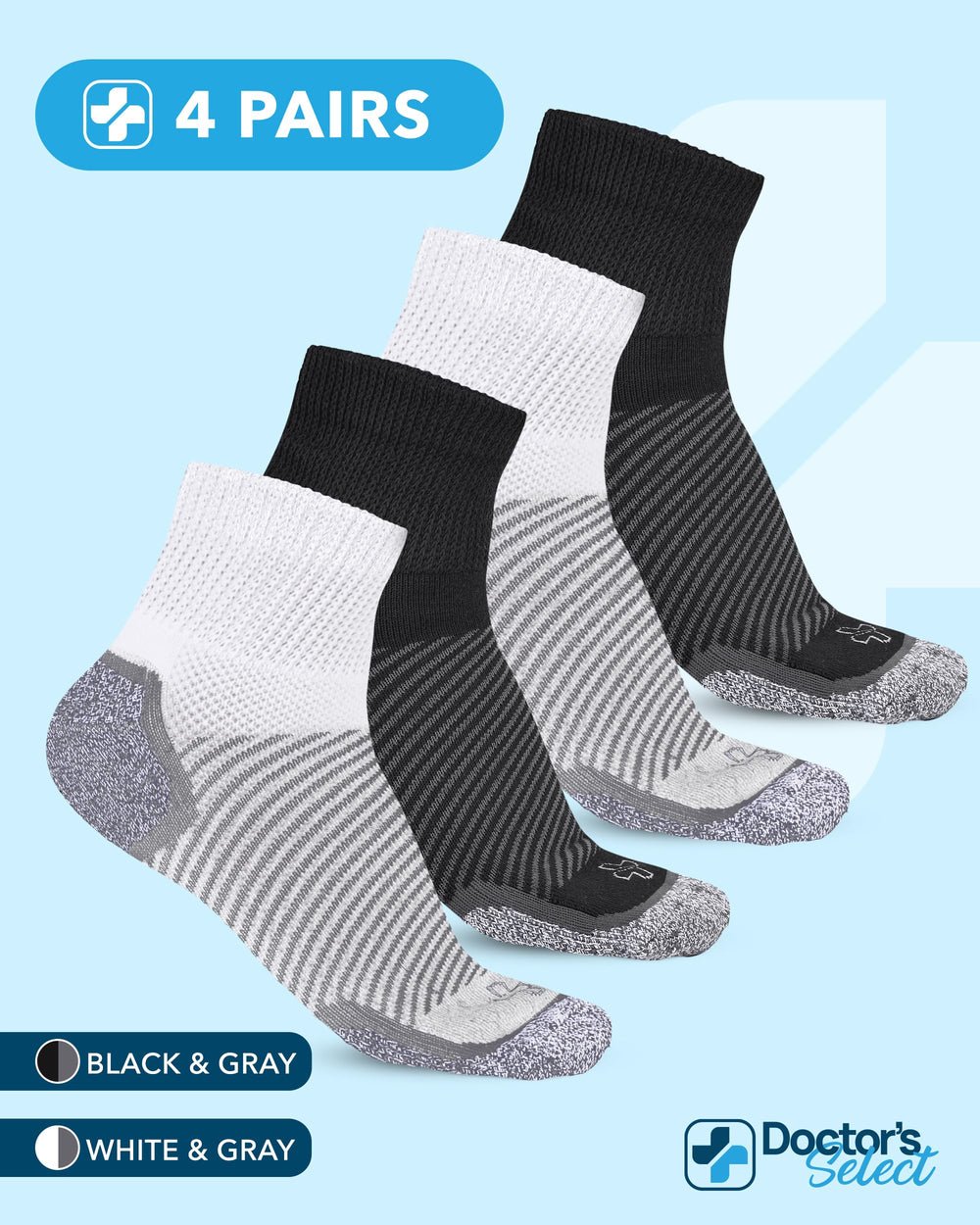 Person walking with Doctor's Select diabetic socks showing confident movement.