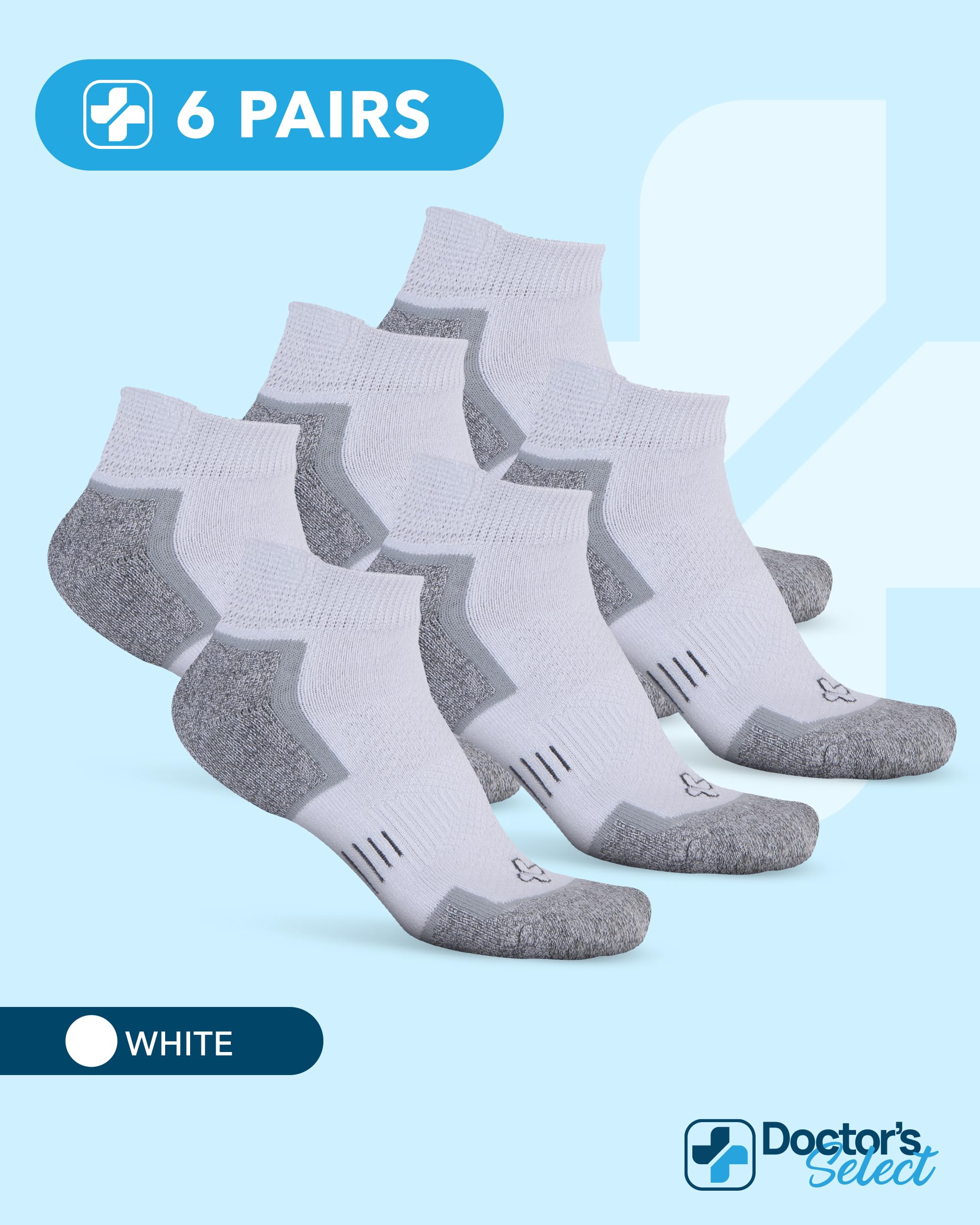 Doctor's Select durable, machine-washable diabetic socks