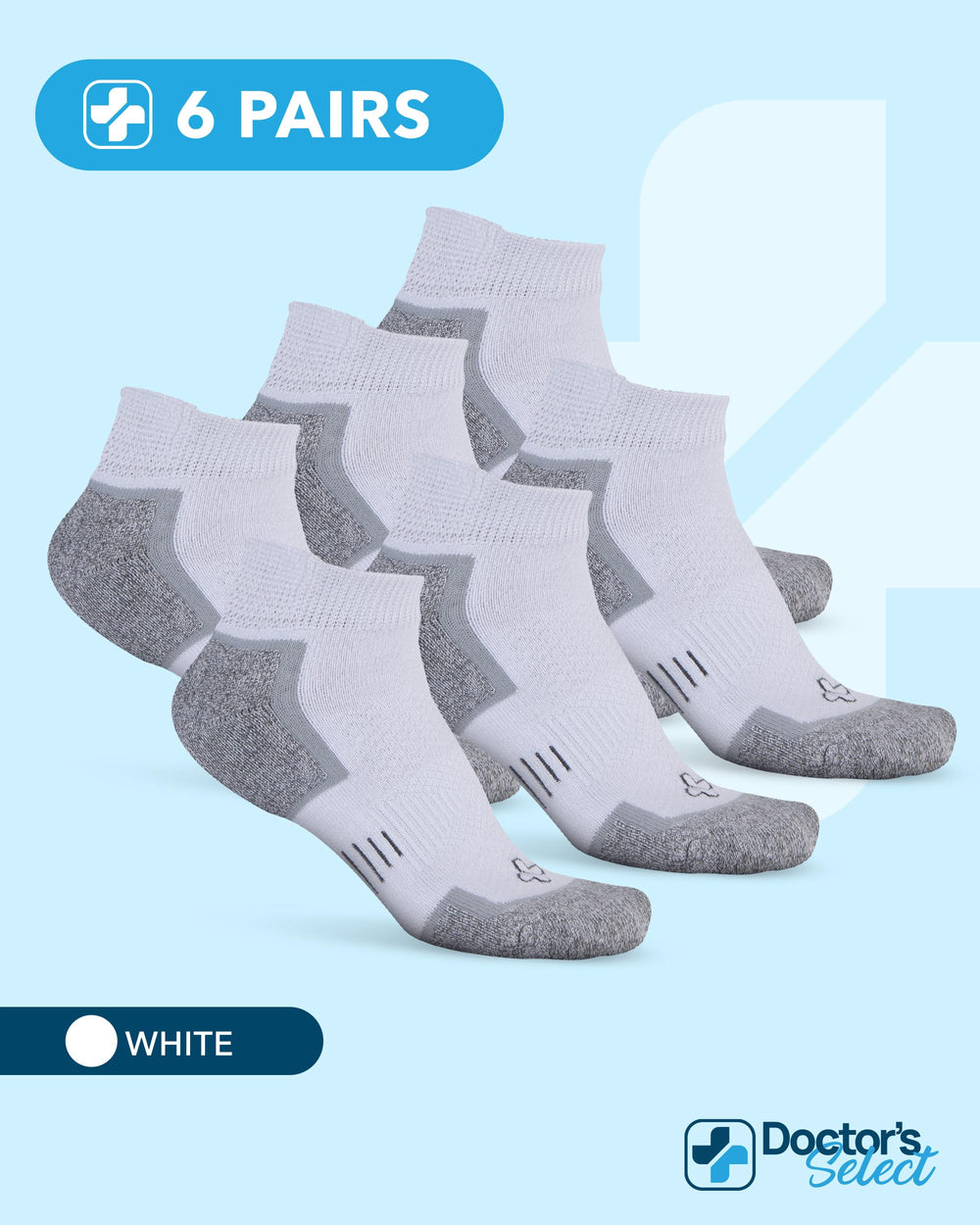 Doctor's Select durable, machine-washable diabetic socks