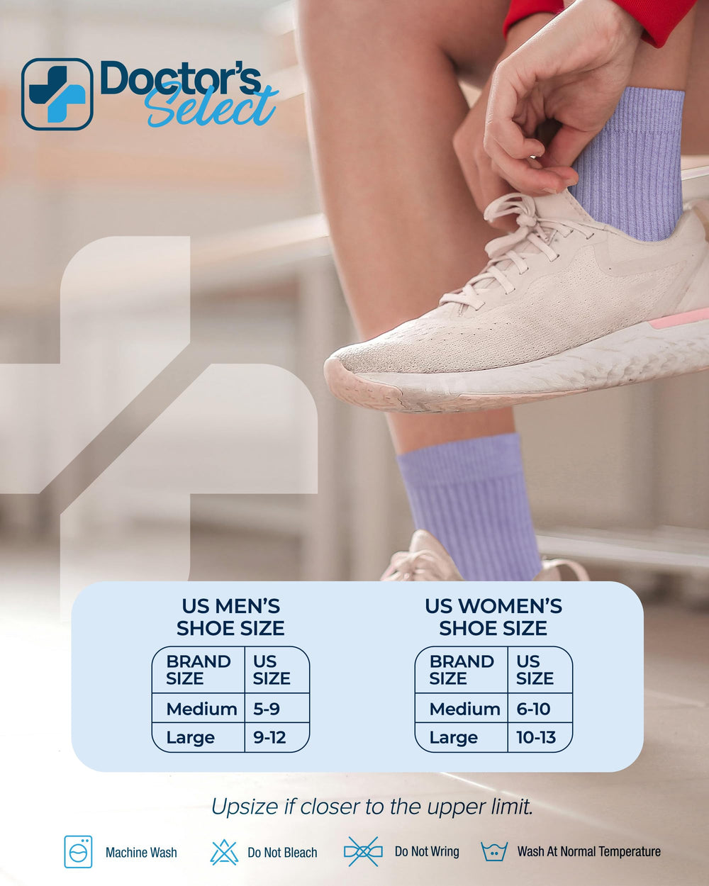Diabetes Council endorsement shown on Doctor's Select diabetic sock design.