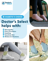 Doctor's Select bamboo viscose socks wick moisture to keep feet dry and cool.