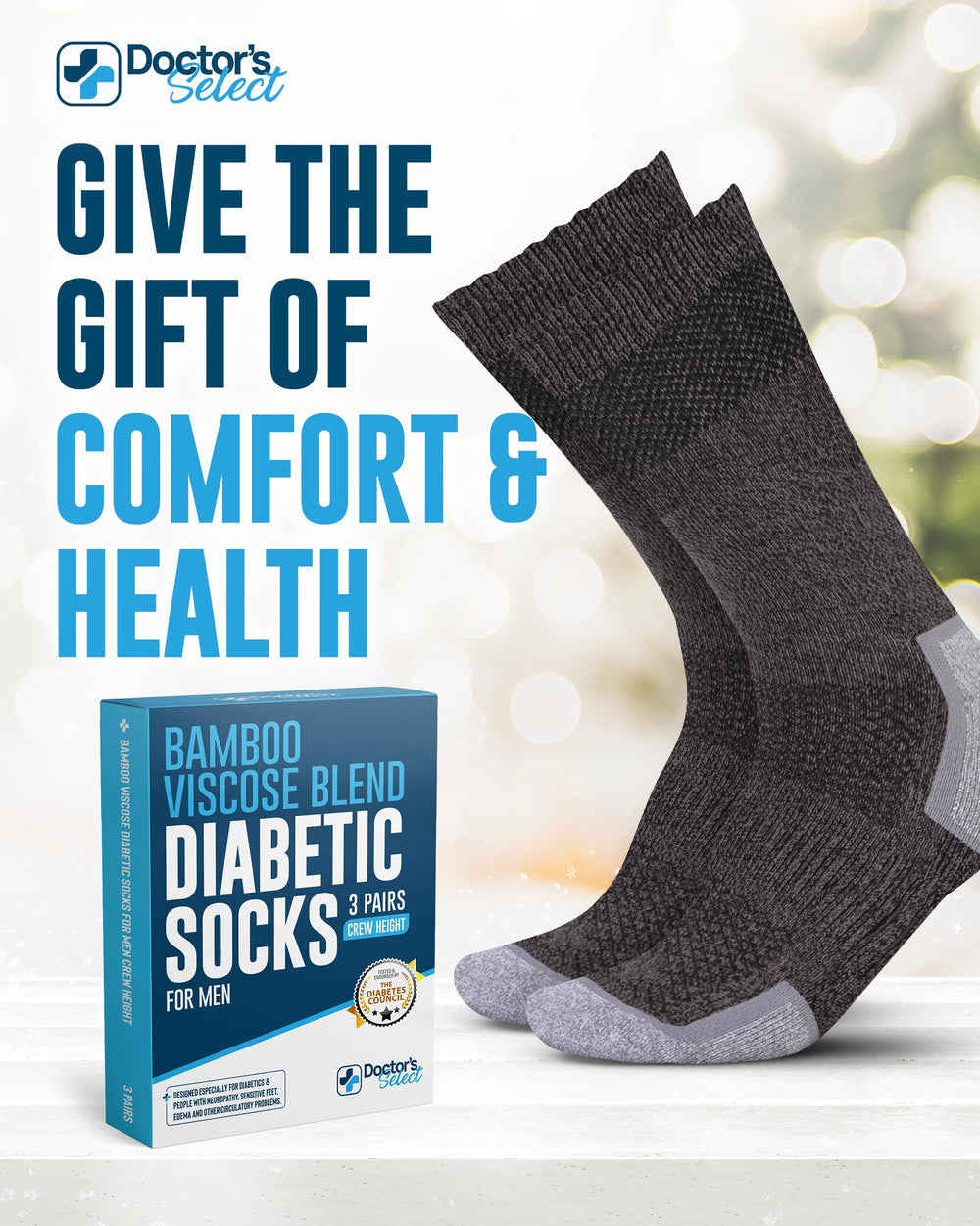Doctor's Select packaging shows three-pair bundle for easy rotation and value.