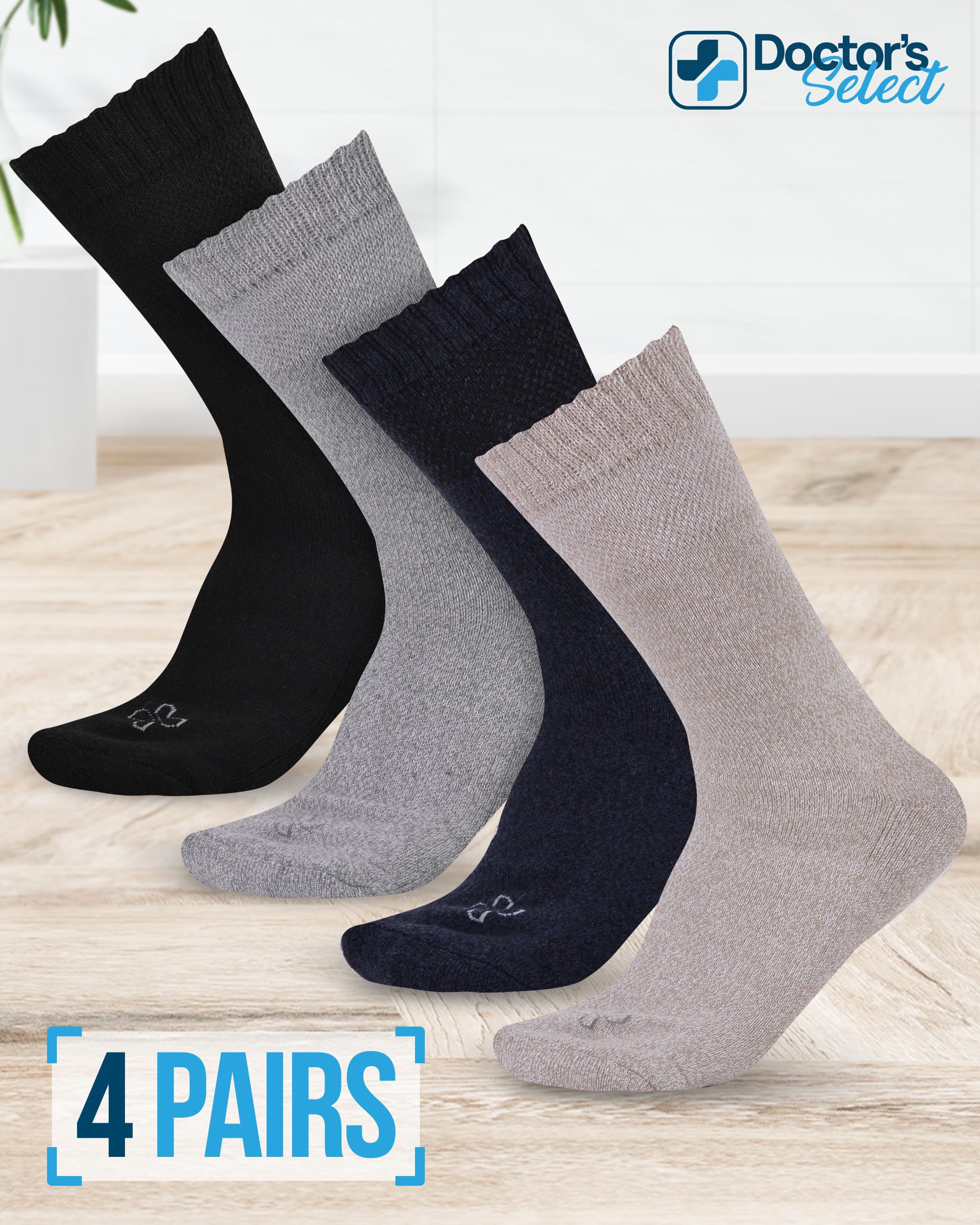 Doctors Select soft-top diabetic socks for women, reduces constriction while supporting daily activities