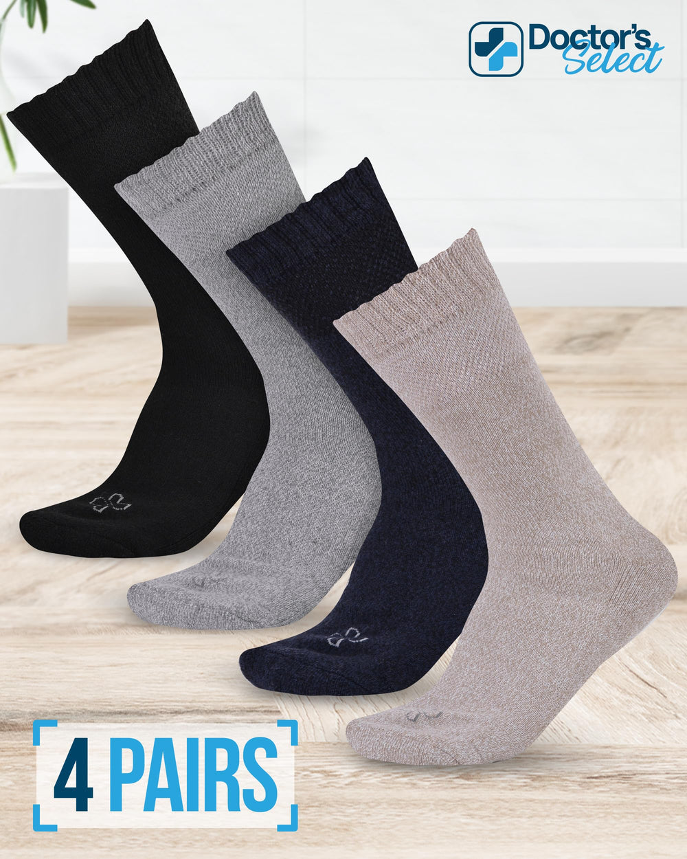 Doctors Select soft-top diabetic socks for women, reduces constriction while supporting daily activities