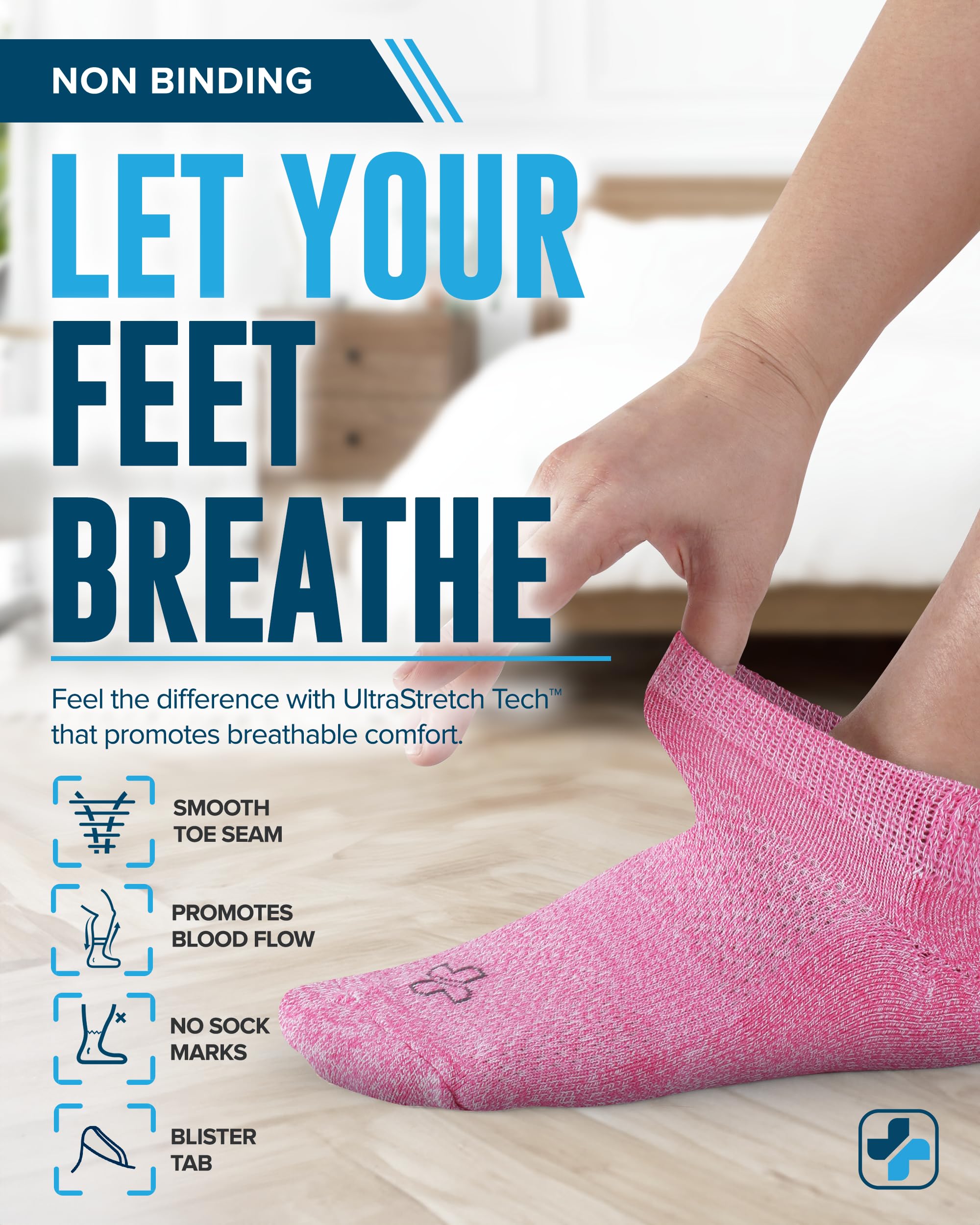 Color variety of Doctor's Select bamboo diabetic socks for versatile outfits.