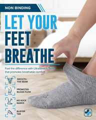 Doctor's Select bamboo ankle socks front view for all-day comfort and fit