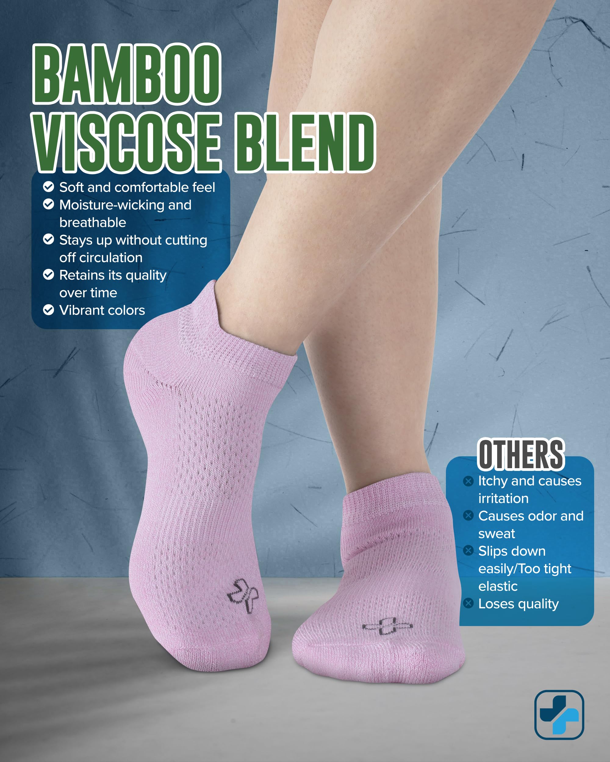 Doctor's Select bamboo ankle socks green durable daily comfort