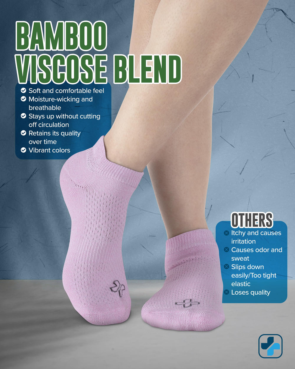Doctor's Select bamboo ankle socks green durable daily comfort