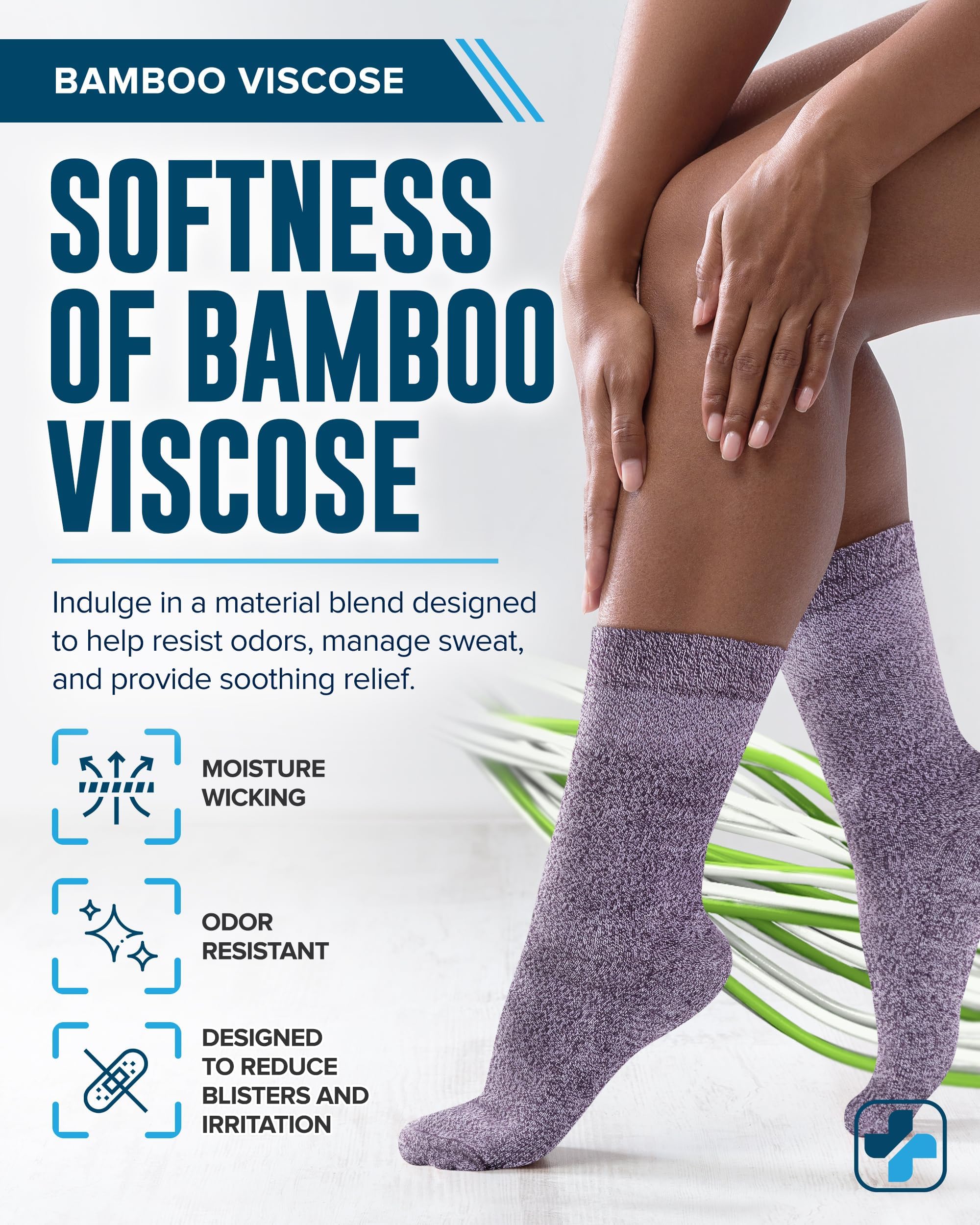 Doctor's Select wide-width diabetic socks stay comfortable during long days.