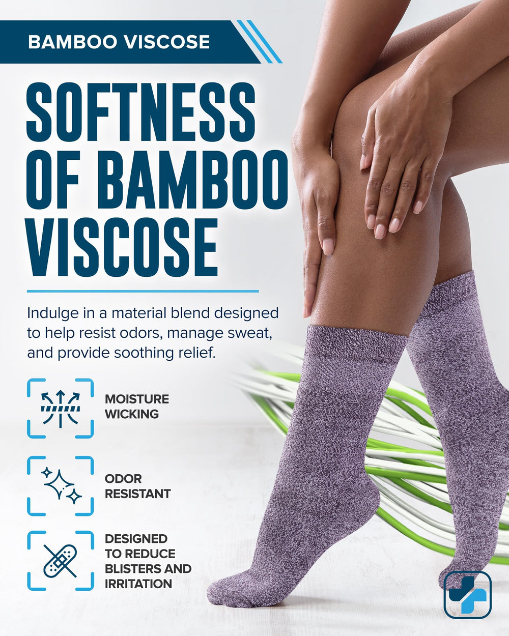 Doctor's Select wide-width diabetic socks stay comfortable during long days.