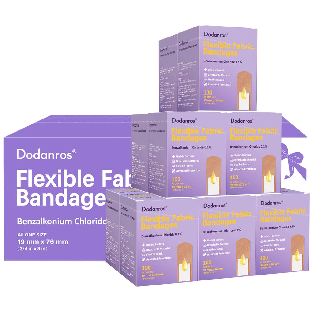 Dodanros bulk case 1200 bandages with breathable fabric for quick access.