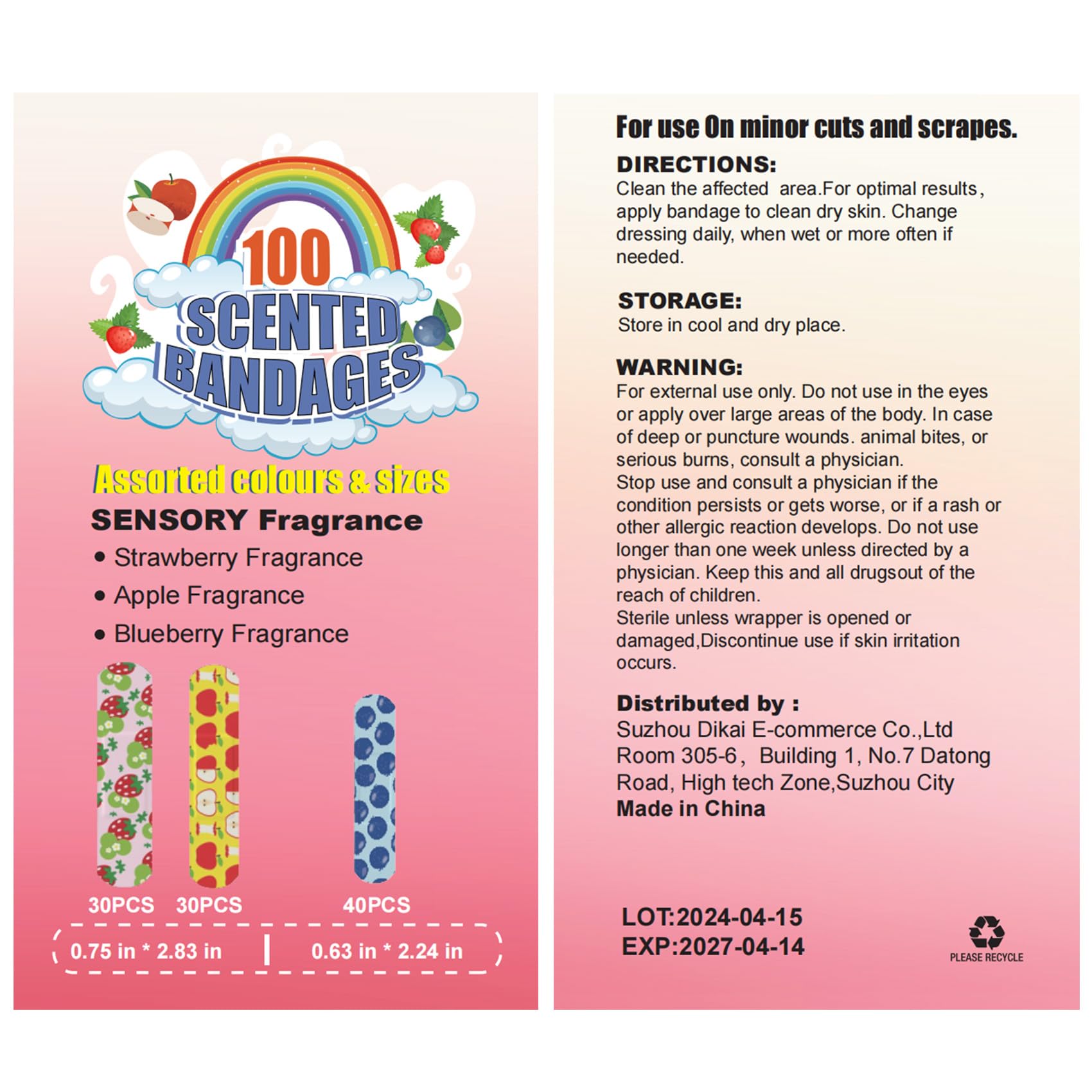 Dodanros assorted sizes bandages fit adults and children comfortably