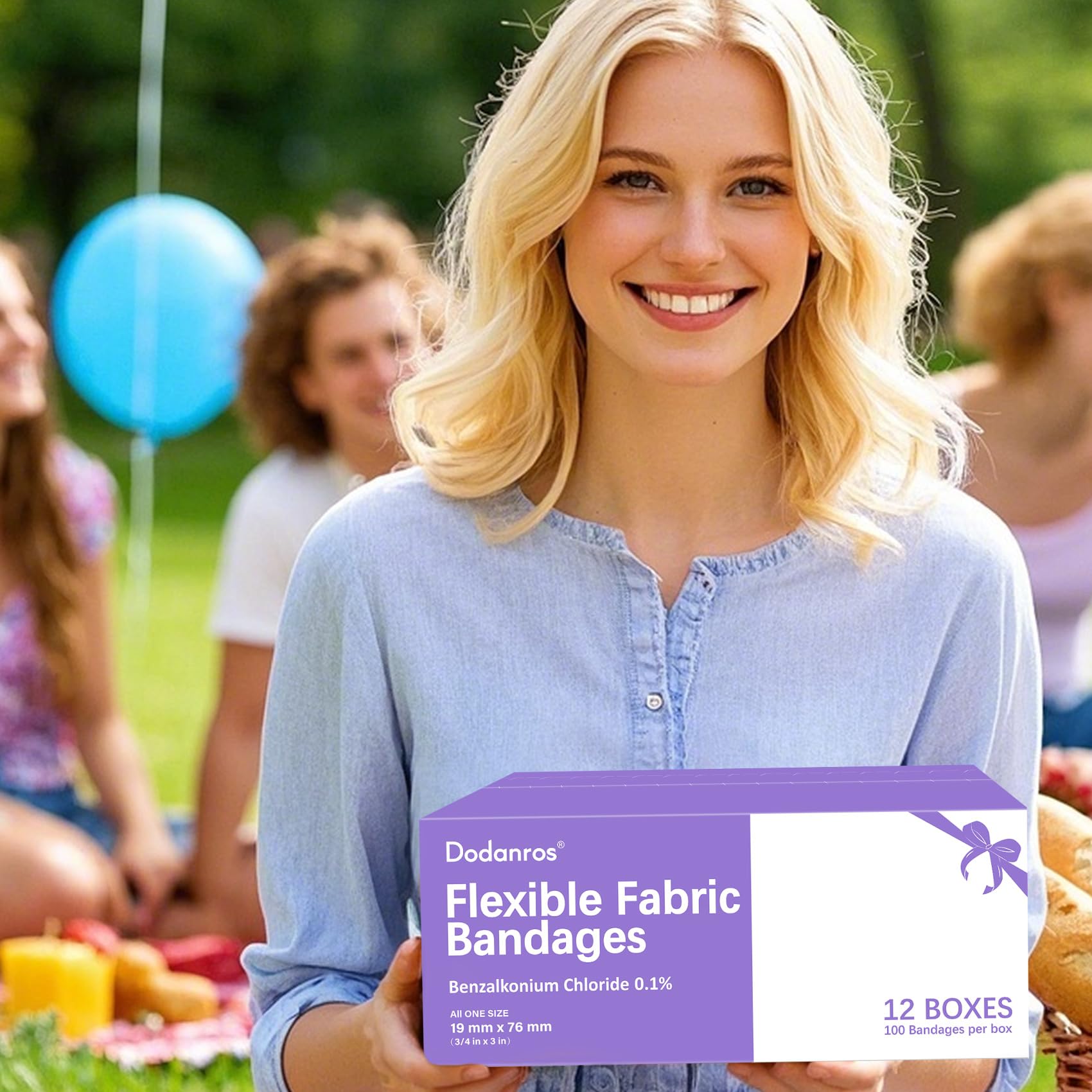 Dodanros bandage features German medical glue for secure adhesion.