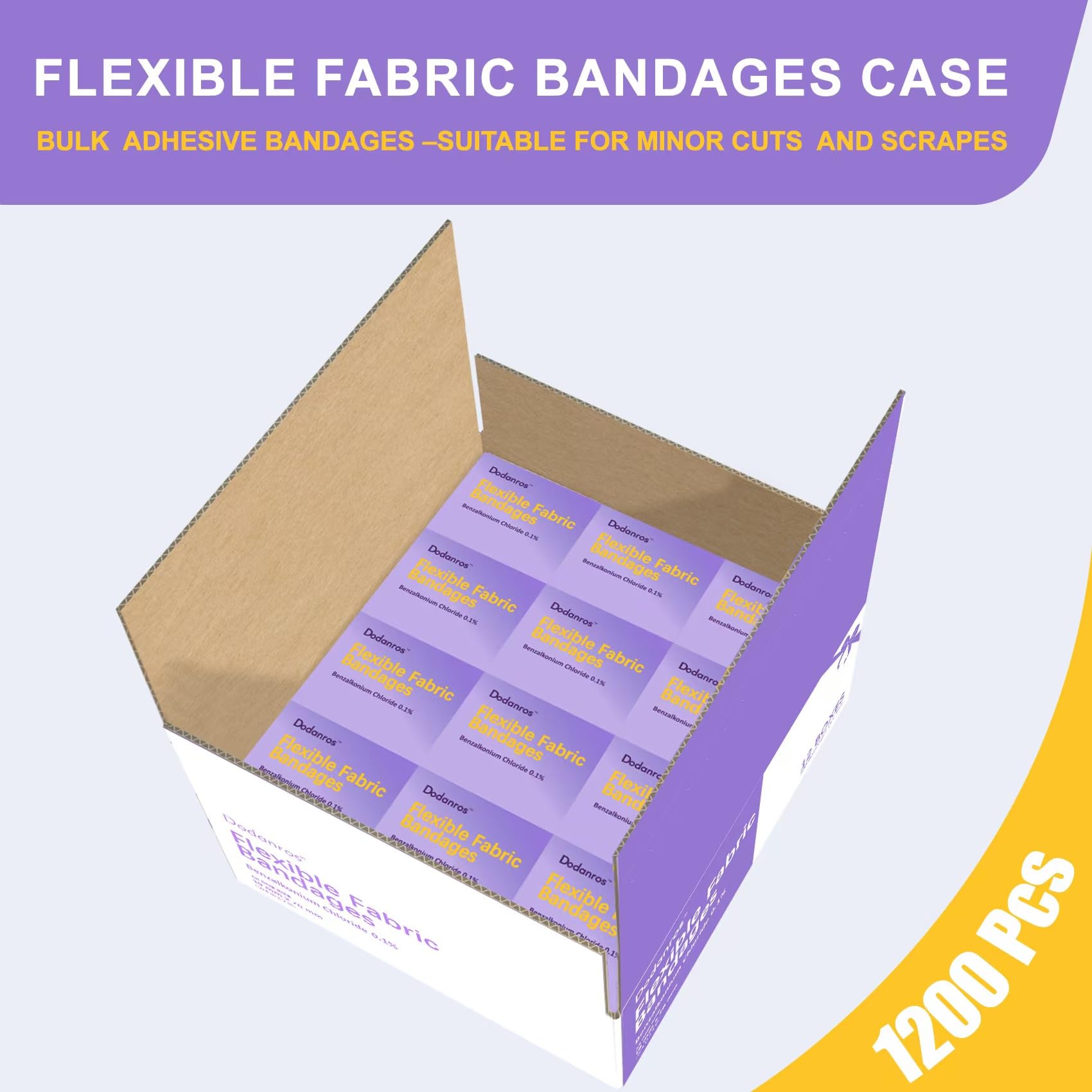 Dodanros individual 12-box packaging keeps supplies organized for schools and clinics.