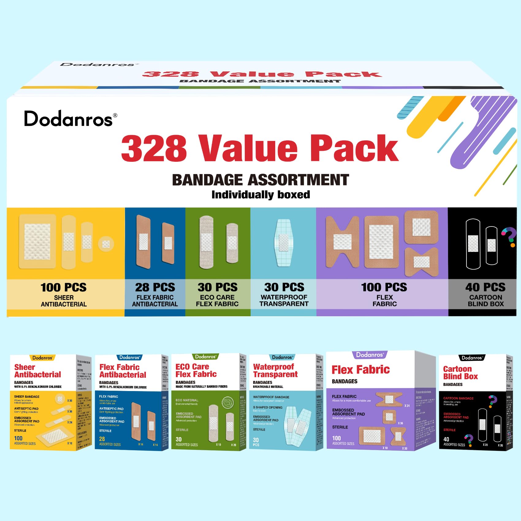 Dodanros sheer bandages with benzalkonium for everyday wound care