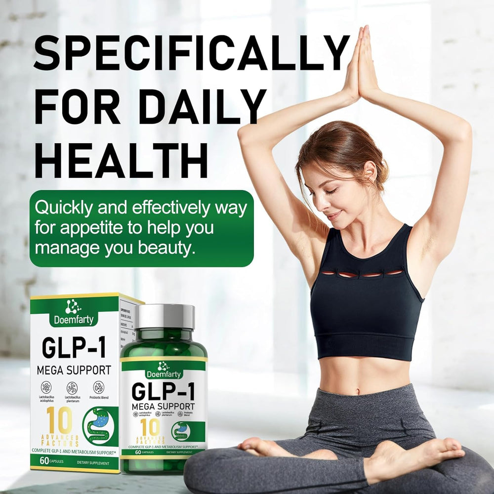Morning routine featuring Doemfarty GLP-1 capsule.