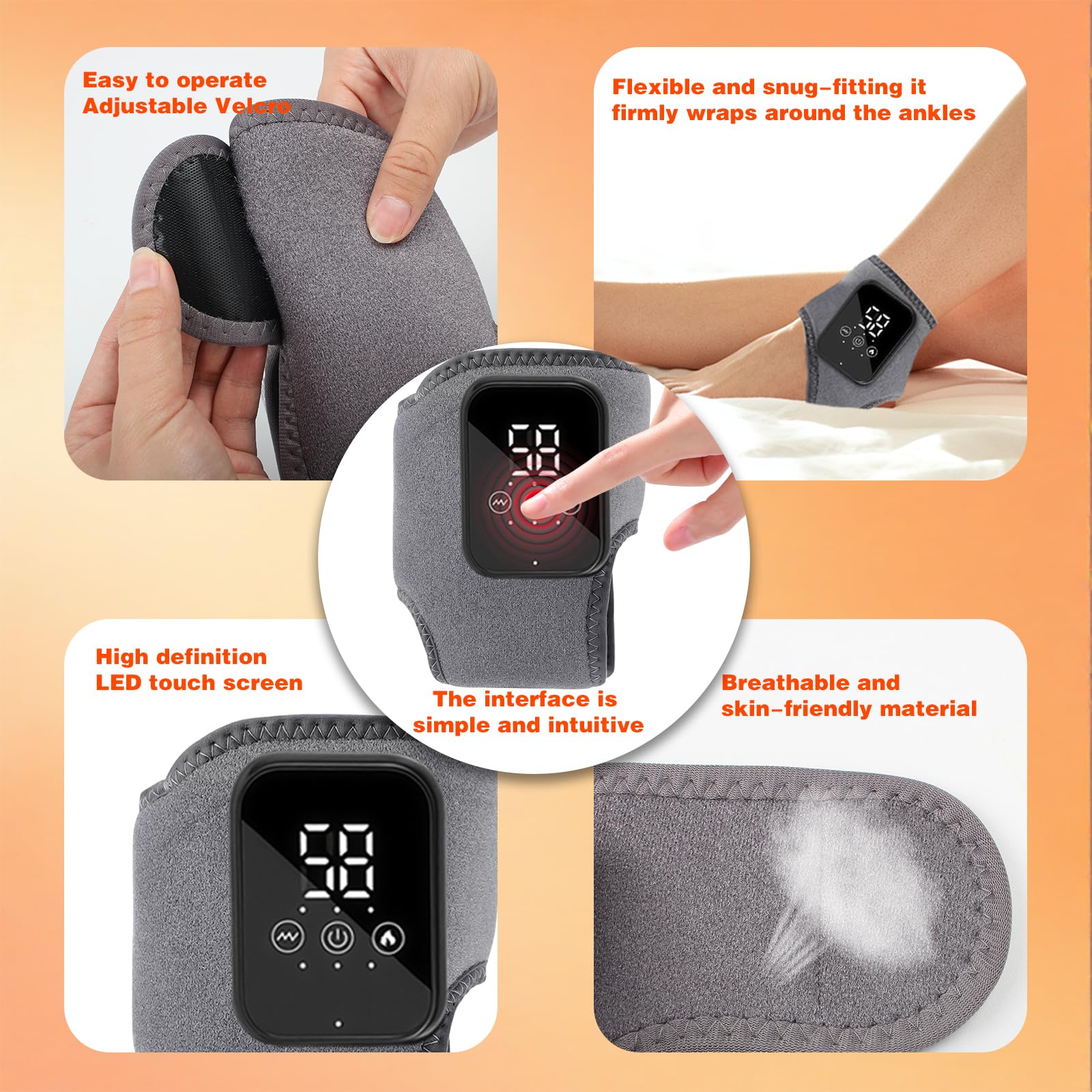 DOEUTLQ wireless massager powered by built-in battery for use anywhere.