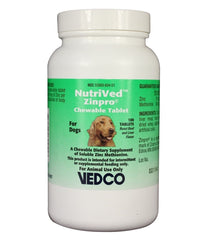 Dog for Dog NutriVed ZinPro bottle front showing daily zinc support for dogs
