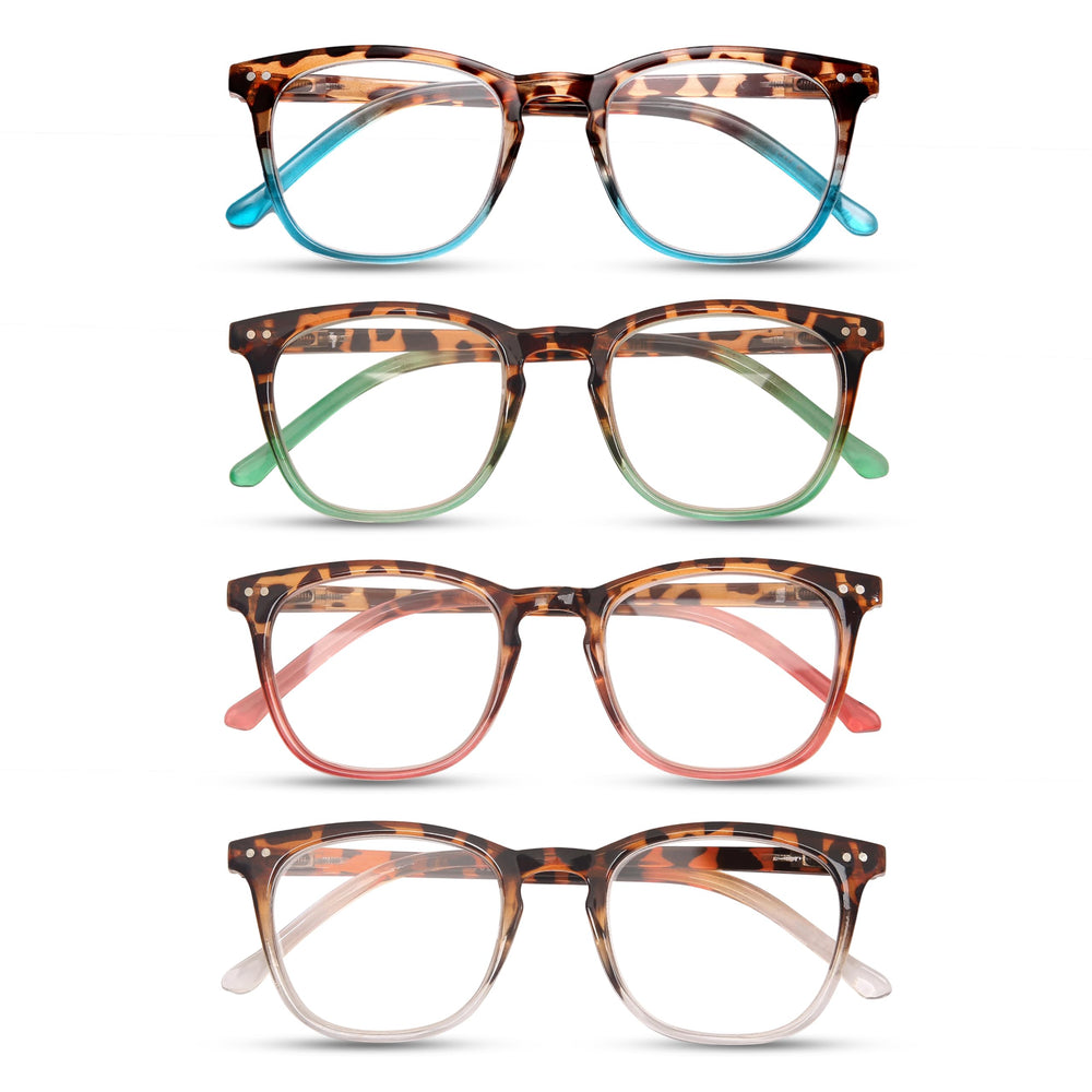Dolarosey women's square-frame reading glasses for versatile daily wear