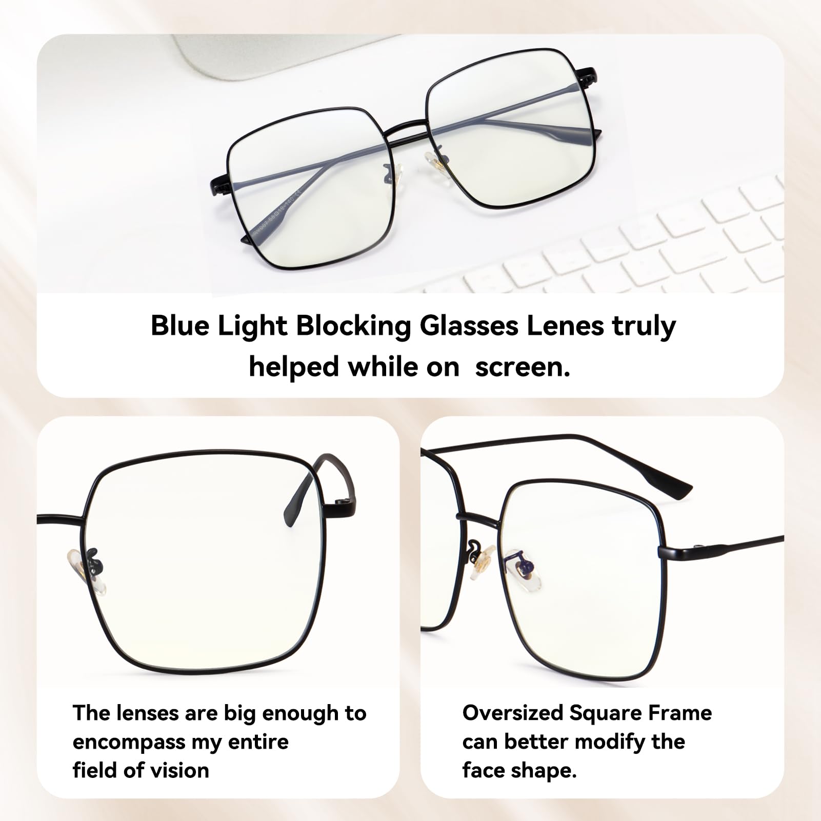Dollger blue light blocking glasses hinge detail with reinforced metal hinges.