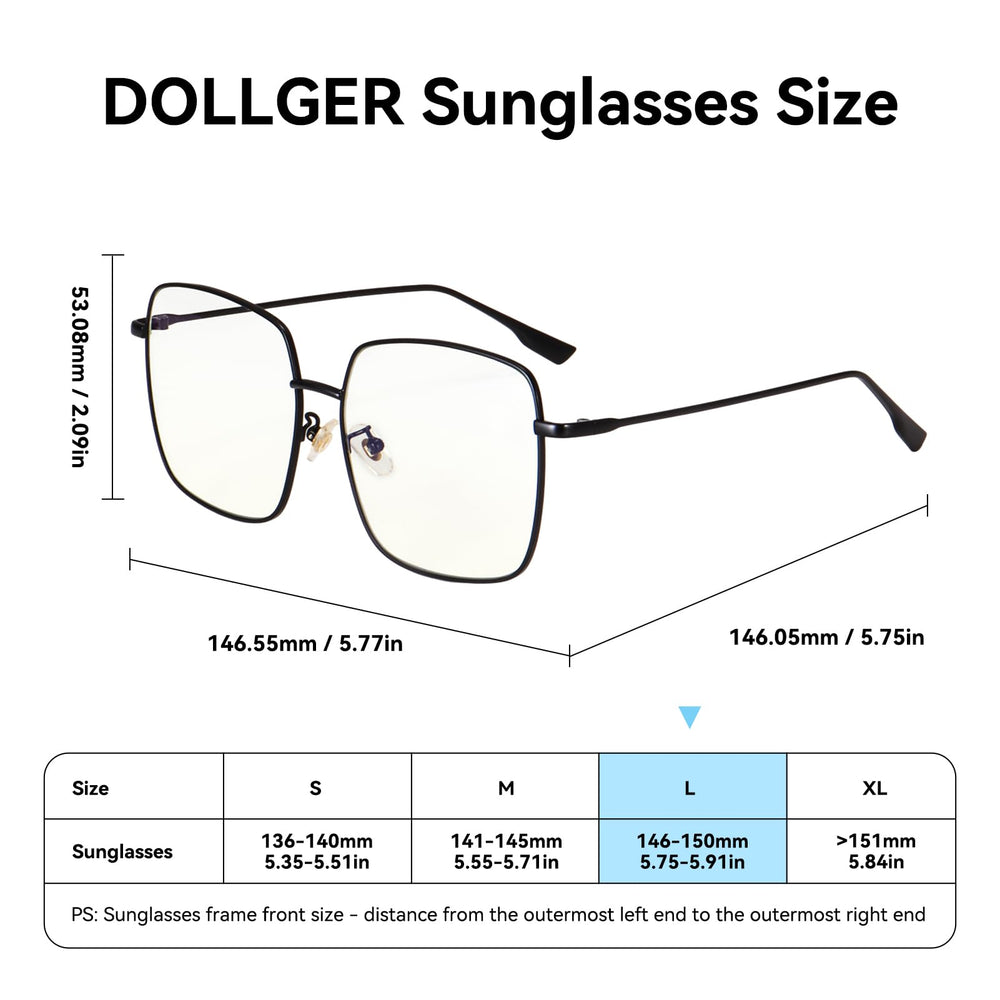Dollger blue light blocking glasses packaging case image for easy storage.