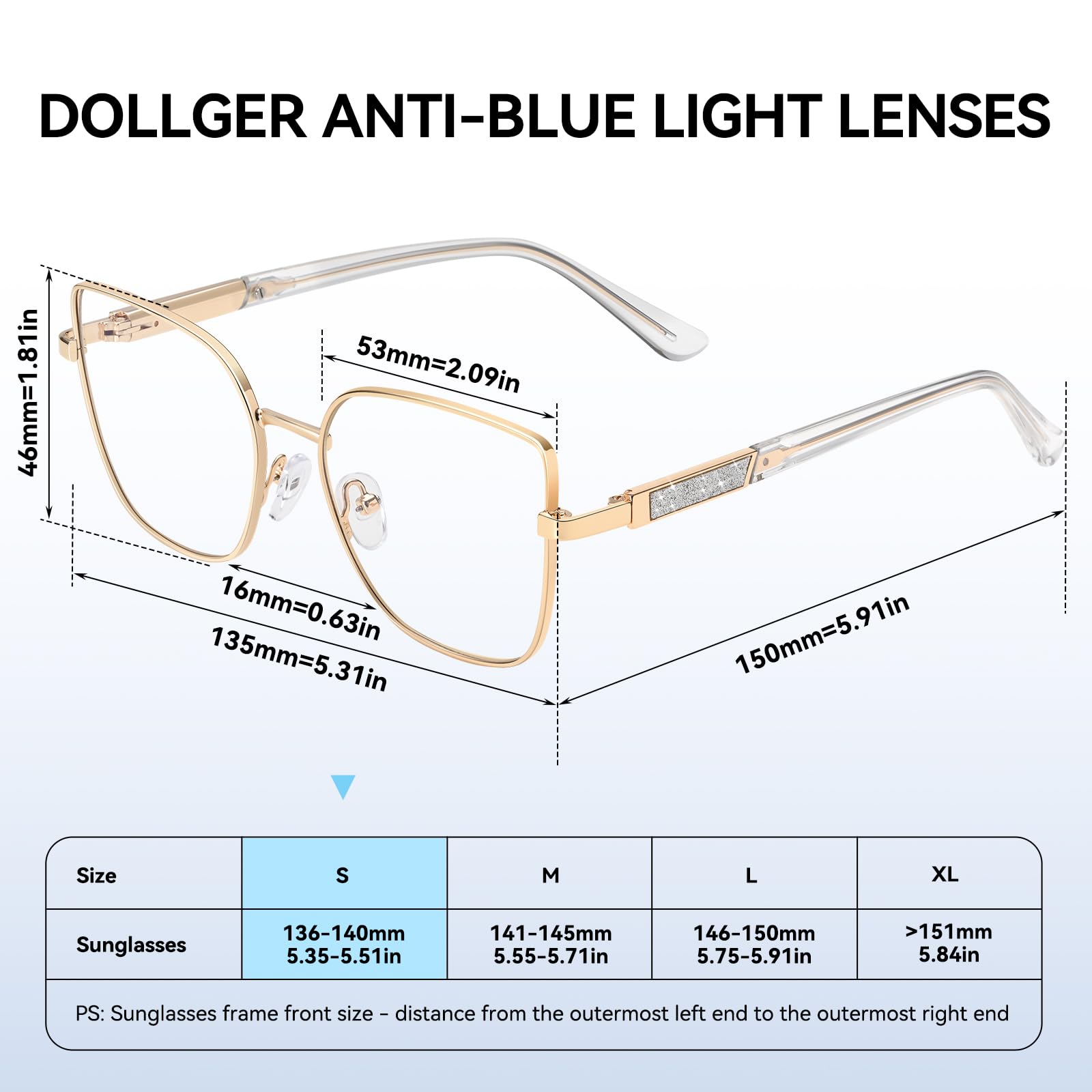 Dollger PC lens blue light filter for screen viewing