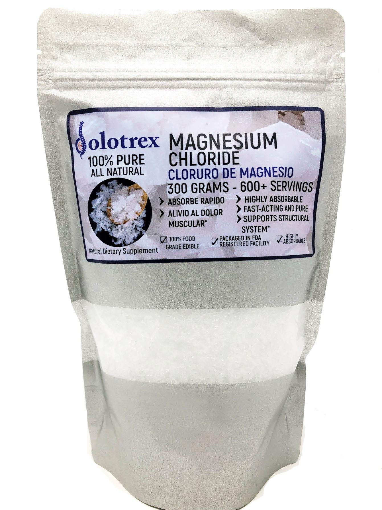 Dolotrex magnesium chloride powder bag for easy daily supplementation