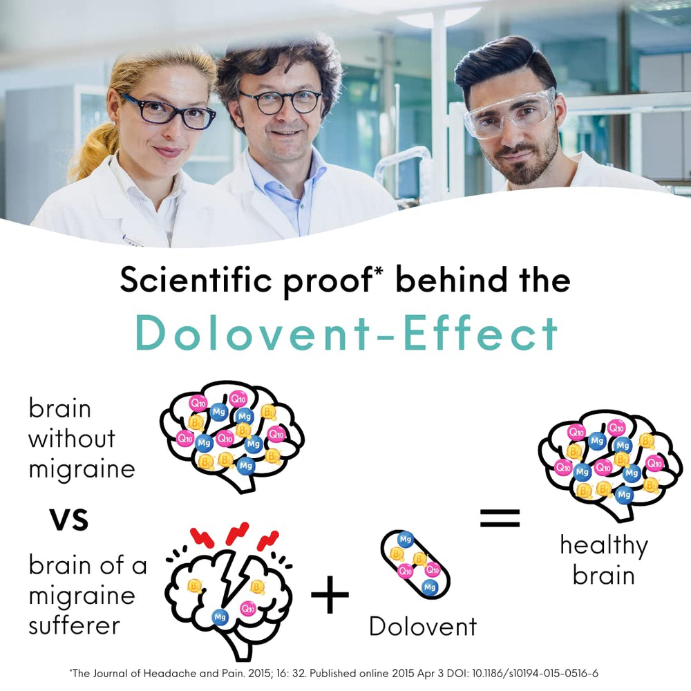 Dolovent dosage capsules on table suggest simple routine integration.