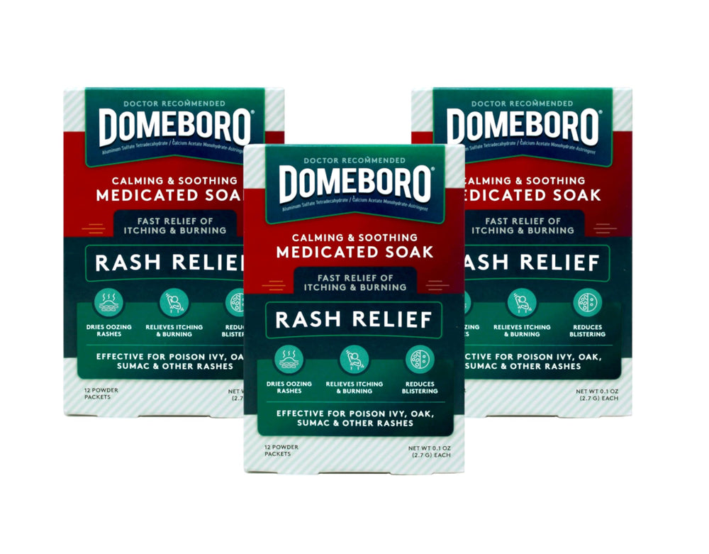 Domeboro Soothing Soak box of packets for gentle skin relief