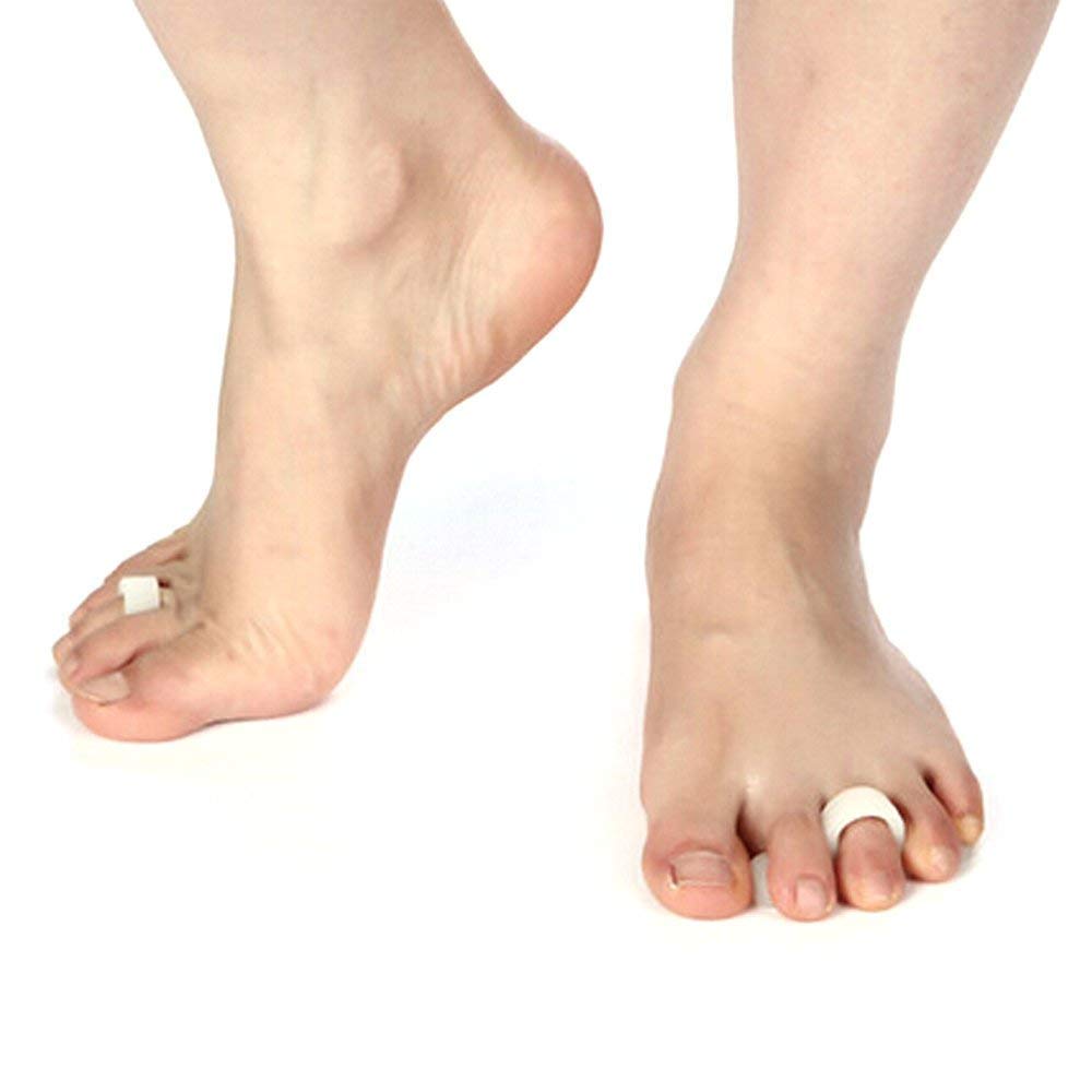 DOMG gel hammer toe crest pads set shown as a two-pair collection for both feet.