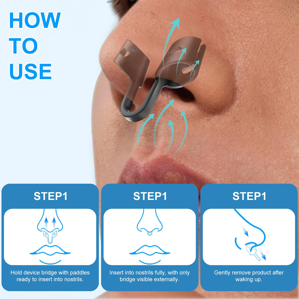 Three-pack set of DOMYLE nasal dilators for customizable fit