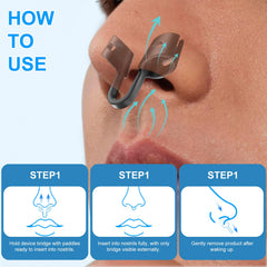 Three-pack set of DOMYLE nasal dilators for customizable fit