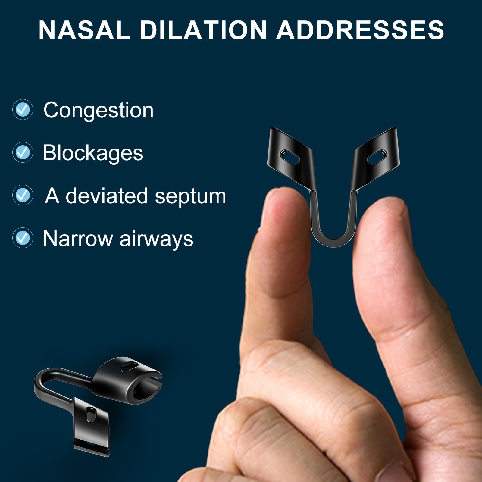 Travel-friendly DOMYLE nasal dilator with compact storage case