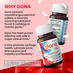Dona label details highlighting active ingredient and product information.