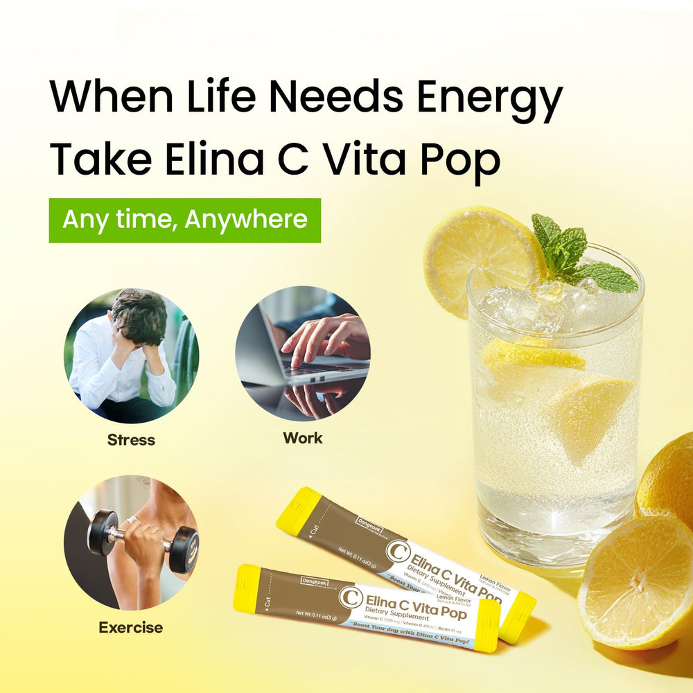 DONGKOOK Vita Pop sugar-free lemon flavor without artificial colors.