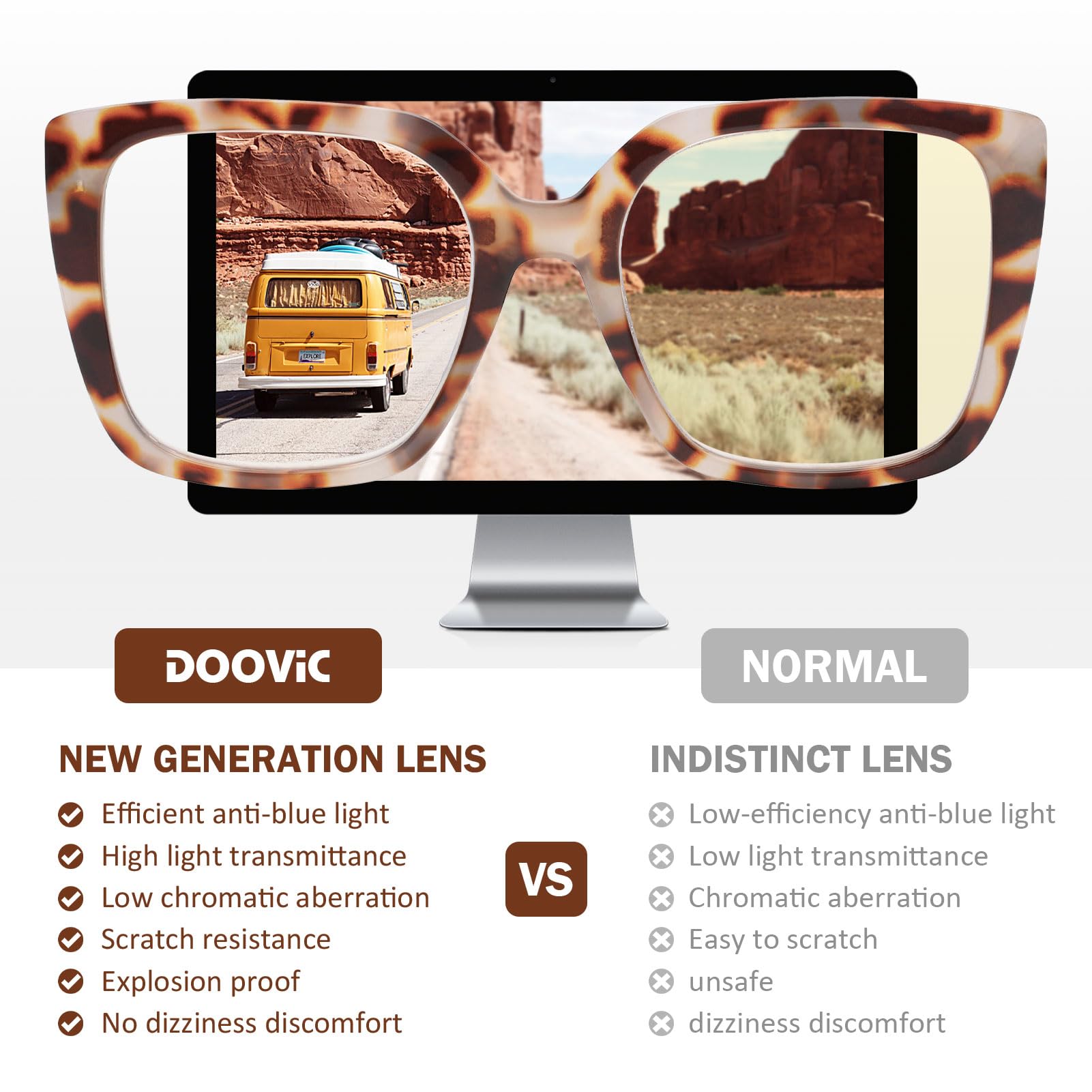 DOOViC packaging with glasses case for safe storage