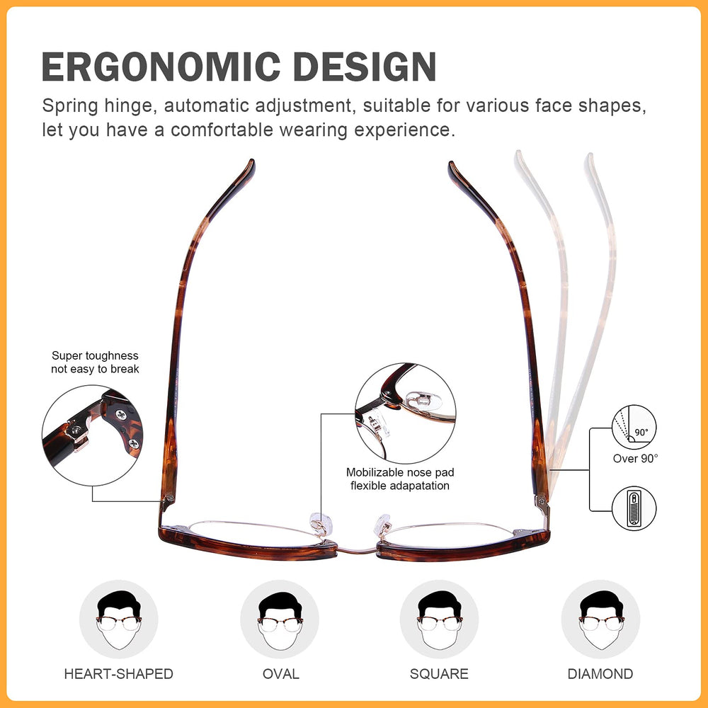 DOOViC 1.50 strength lenses for near tasks and clearer reading