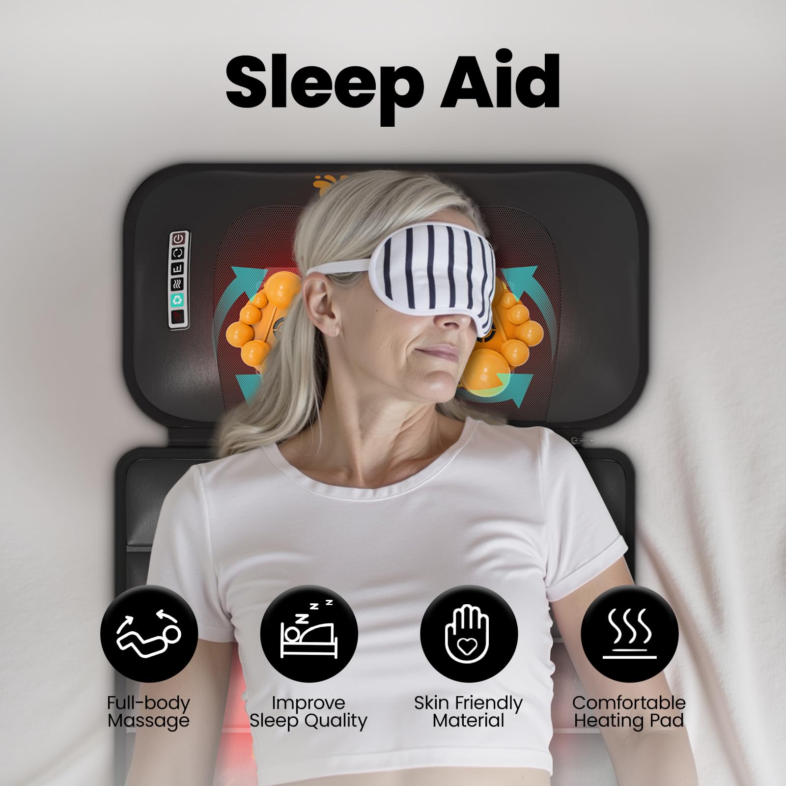 DOPICT Massage Mat features 10 motors for broad vibration coverage.