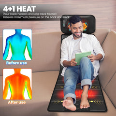DOPICT Massage Mat on bed demonstrates versatile placement for lounging and unwinding.