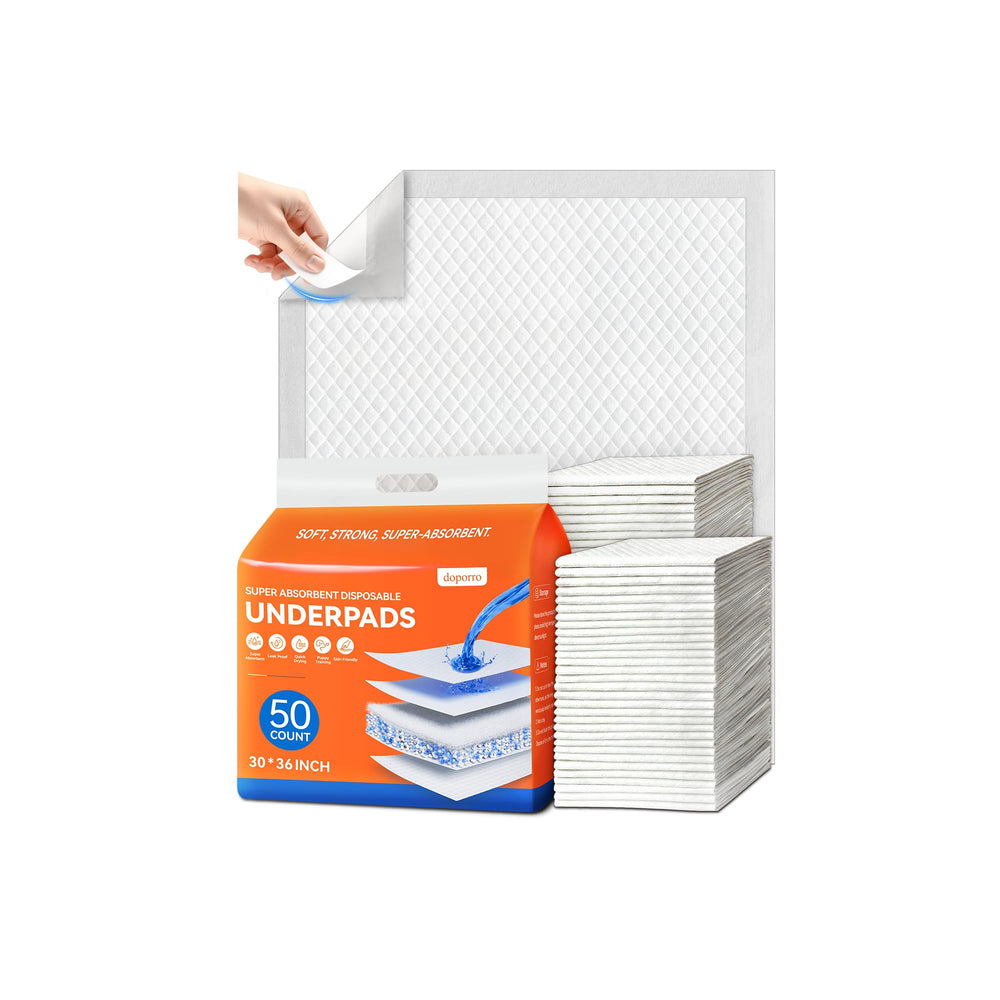 Doporro disposable incontinence underpad bed 30x36 for mattress protection overnight
