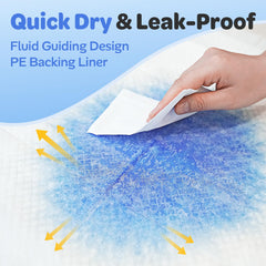 Doporro underpads include non-slip adhesive strips to prevent shifting.